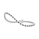 Pulsera Rivière de oro blanco de 18 Kt con piedra de color y diamantes