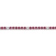 Pulsera Rivière de oro blanco de 18 Kt con piedra de color y diamantes de 0,26 ct
