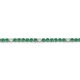 Pulsera Rivière de oro blanco de 18 Kt con piedra de color y diamantes de 0,26 ct