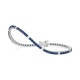 Pulsera Rivière de oro blanco de 18 Kt con piedra de color y diamantes