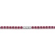 Pulsera Rivière de oro blanco de 18 Kt con piedra de color y diamantes de 0,32 ct
