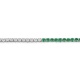 Pulsera Rivière de oro blanco de 18 Kt con piedra de color y diamantes de 0,99 ct