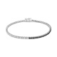 Pulsera Rivière de oro blanco de 18 Kt con piedra de color y diamantes