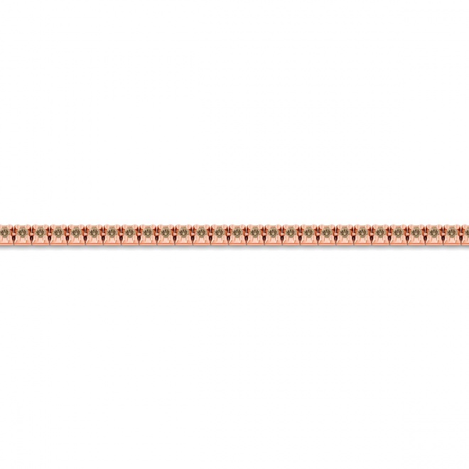 Pulsera Rivière de oro rosa de 18 Kt con diamantes de 1,14 ct