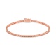 Pulsera Rivière de oro rosa de 18 Kt con diamantes de 1,14 ct