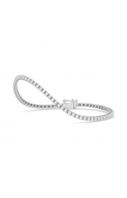 Pulsera Rivière de oro blanco de 18 Kt con diamantes de 1,00 ct