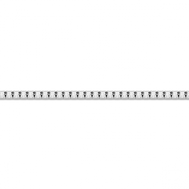 Pulsera Rivière de oro blanco de 18 Kt con diamantes de 1,00 ct