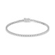 Pulsera Rivière de oro blanco de 18 Kt con diamantes de 1,00 ct