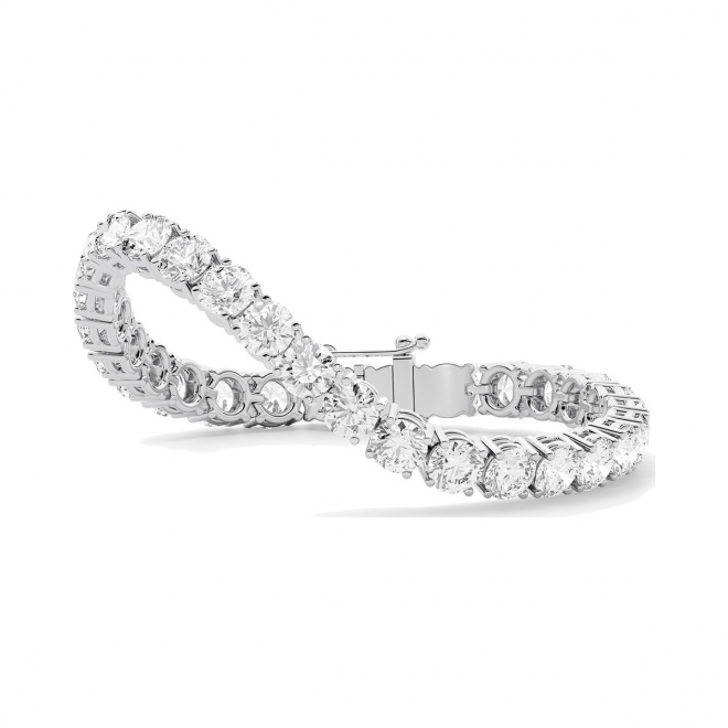 Pulsera Rivière de oro amarillo de 18 Kt con diamantes de 21,30 ct