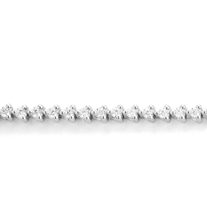 Pulsera Rivière de oro blanco de 18 Kt con diamantes de 1,00 a 5,00 ct