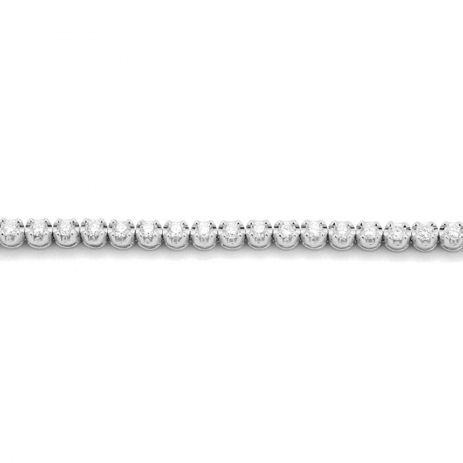 Pulsera Rivière de oro blanco de 18 Kt con diamantes de 1,50 a 3,50 ct