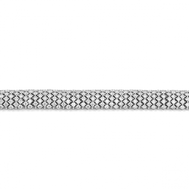 Pulsera de oro blanco de 18 Kt con diamantes de 10,00 ct