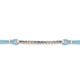 Pulsera Rivière con cadena de oro rosa de 18 Kt con topacio de 0,55 ct