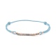 Pulsera Rivière con cadena de oro rosa de 18 Kt con topacio de 0,55 ct