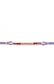 Pulsera Rivière con cadena de oro rosa de 18 Kt con topacio de 0,55 ct