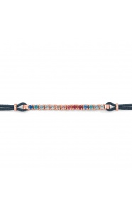 Pulsera Rivière con cadena de oro rosa de 18 Kt con topacio de 0,54 ct