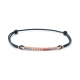Pulsera Rivière con cadena de oro rosa de 18 Kt con topacio de 0,54 ct