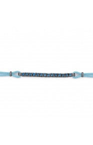 Pulsera Rivière con cadena de oro blanco de 18 Kt con topacio de 0,55 ct