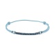 Pulsera Rivière con cadena de oro blanco de 18 Kt con topacio de 0,55 ct