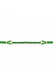 Pulsera Rivière con cadena de oro amarillo de 18 Kt con topacio de 0,55 ct