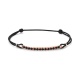Pulsera Rivière con cadena de oro rosa de 18 Kt con espinela de 0,55 ct