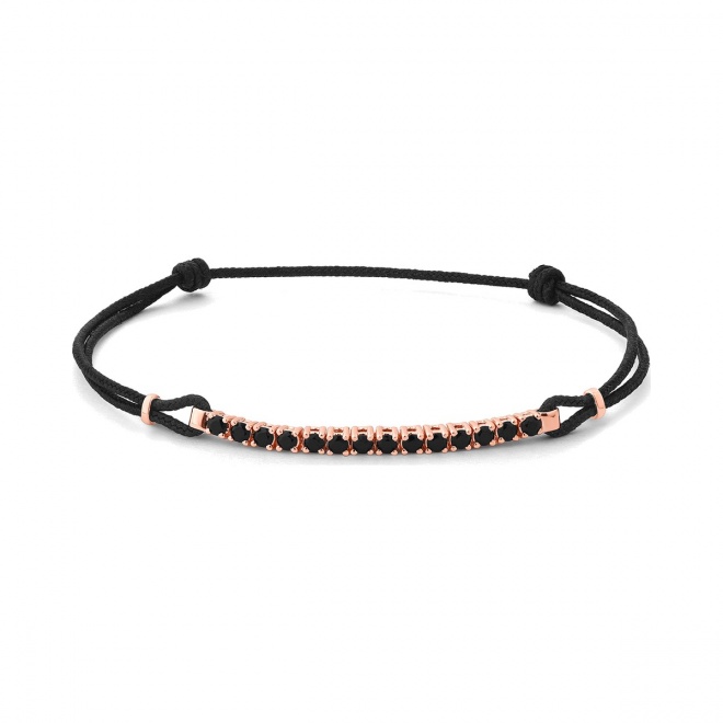Pulsera Rivière con cadena de oro rosa de 18 Kt con espinela de 0,55 ct