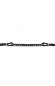 Pulsera Rivière con cadena de oro blanco de 18 Kt con diamantes negros de 0,49 ct