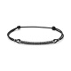 Pulsera Rivière con cadena de oro blanco de 18 Kt con diamantes negros de 0,49 ct