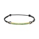 Pulsera Rivière con cadena de oro amarillo de 18 Kt con esmeralda de 0,50 ct