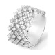 Anillo Rosetón de oro blanco de 18 Kt con diamantes de 2,00 ct