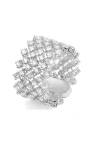 Anillo Alianza de oro blanco de 18 Kt con diamantes de 2,70 ct