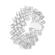 Anillo Alianza de oro blanco de 18 Kt con diamantes de 2,20 ct