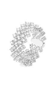 Anillo Alianza de oro blanco de 18 Kt con diamantes de 2,20 ct