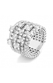 Anillo de oro blanco de 18 Kt con diamantes de 6,00 ct