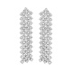 Pendientes Largos de oro blanco de 18 Kt con diamantes de 3,30 ct