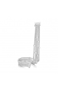 Pulsera Rivière de oro blanco de 18 Kt con diamantes de 8,00 ct