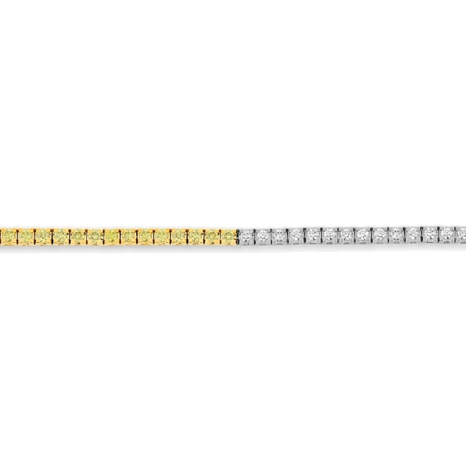 Collar Rivière de oro de 18 Kt con diamantes de 4,30 ct