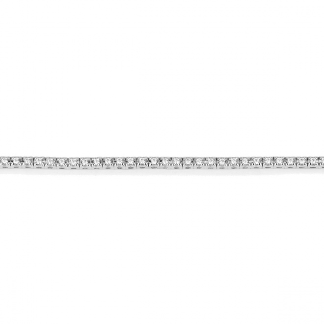 Collar Rivière de oro blanco de 18 Kt con diamantes de 1,30 a 9,50 ct