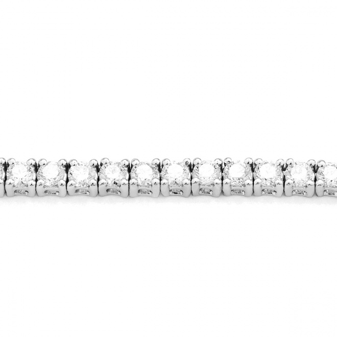 Collar Rivière de oro blanco de 18 Kt con diamantes de 6,00 a 14,20 ct