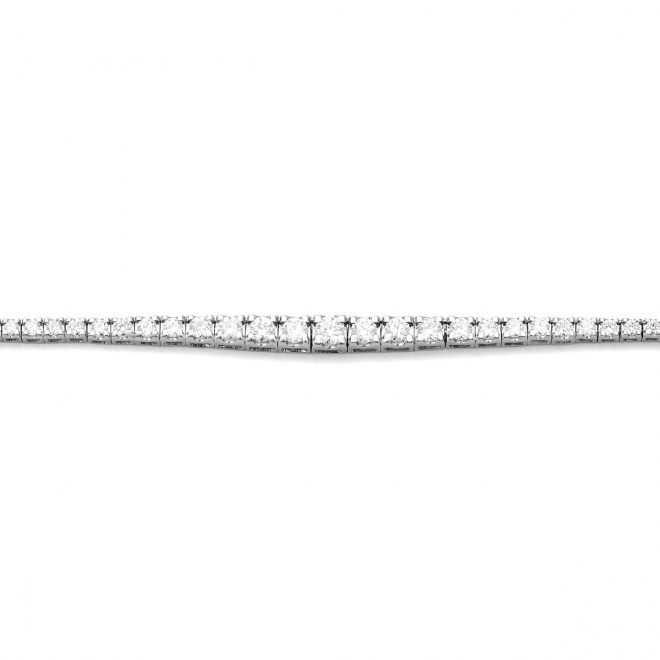 Collar Rivière de oro blanco de 18 Kt con diamantes de 3,00 a 7,10 ct