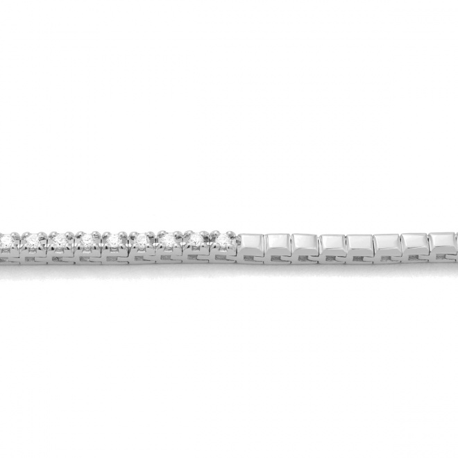 Collar Rivière de oro blanco de 18 Kt con diamantes de 0,75 a 3,00 ct