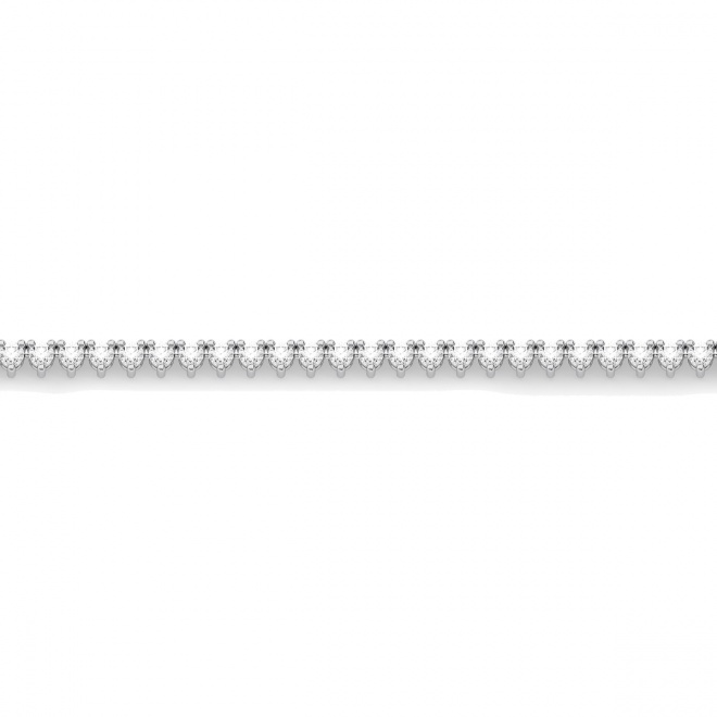 Collar Rivière de oro blanco de 18 Kt con diamantes de 4,00 a 10,30 ct