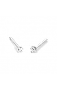 Pendientes Dormilonas de oro blanco de 18 Kt con diamantes de 0,05 a 1,06 ct
