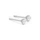 Pendientes Dormilonas de oro blanco de 18 Kt con diamantes de 0,05 a 1,06 ct