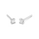 Pendientes Dormilonas de oro blanco de 18 Kt con diamantes talla princesa de 0,15 a 0,75 ct