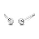 Pendientes Dormilonas de oro blanco de 18 Kt con diamantes de 0,05 a 1,06 ct
