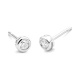 Pendientes Dormilonas de oro blanco de 18 Kt con diamantes de 0,05 a 1,06 ct