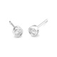 Pendientes Dormilonas de oro blanco de 18 Kt con diamantes de 0,05 a 1,06 ct