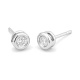 Pendientes Dormilonas de oro blanco de 18 Kt con diamantes de 0,05 a 1,06 ct