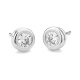 Pendientes Dormilonas de oro blanco de 18 Kt con diamantes de 0,05 a 1,06 ct